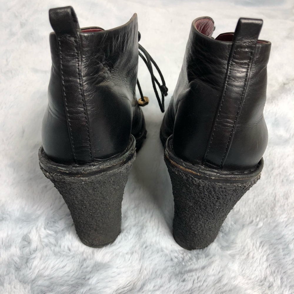 Marc by Marc Jacobs- Leather tie up wedge boots - Picture 6 of 8